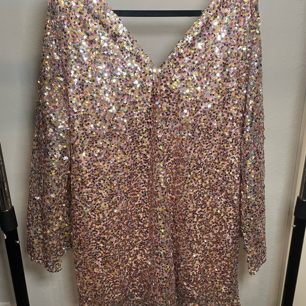 Flawless Multicolor Sequin Dress NWT - Picture 3 of 7